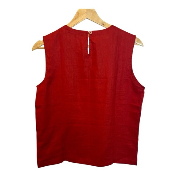 Quince 100% European Linen Tank Chile Red Size Small Classic Quiet Luxury NWT - Picture 5 of 10